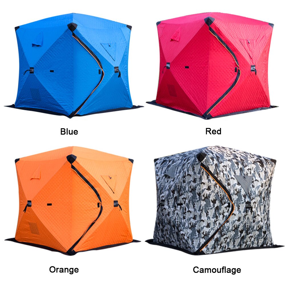 Cheap Goat Tents Portable Ice Fishing Shelter Three Layer Cotton Warm Winter Ice Fishing Tent 3 4 Person Outdoor Camping Tourist Tent for Fishing Tents 